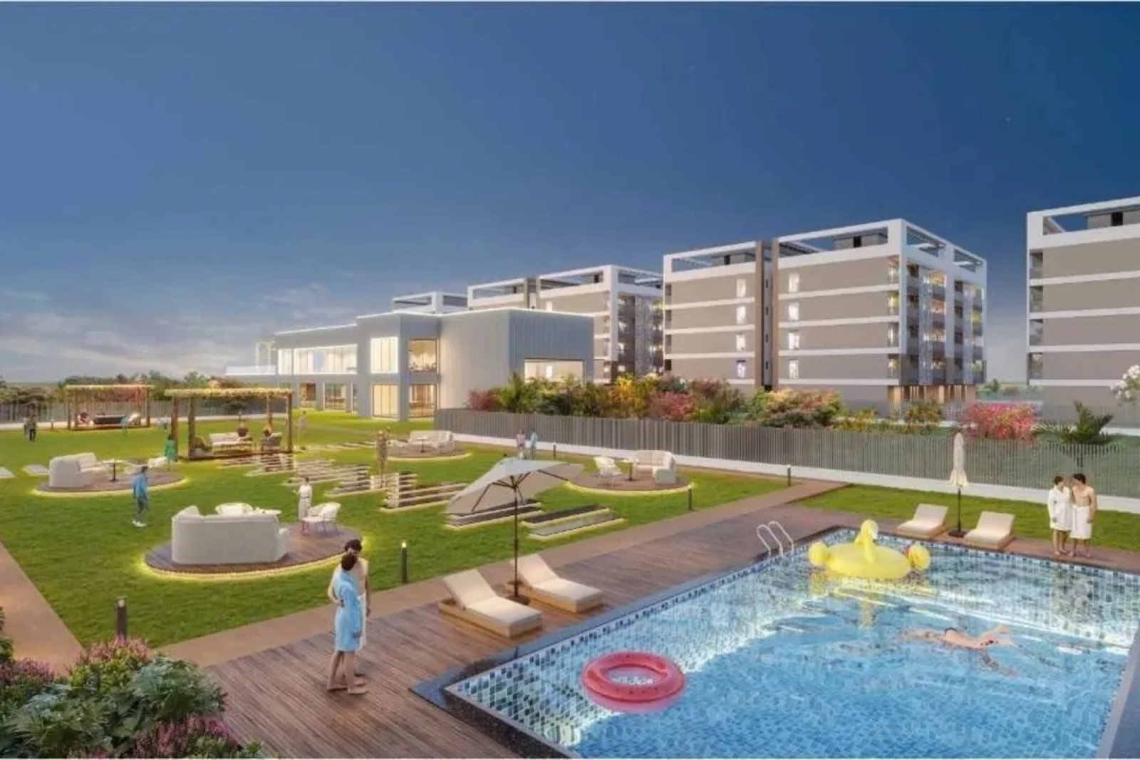 HCBS Glenwood Jhajjar clubhouse and pool render