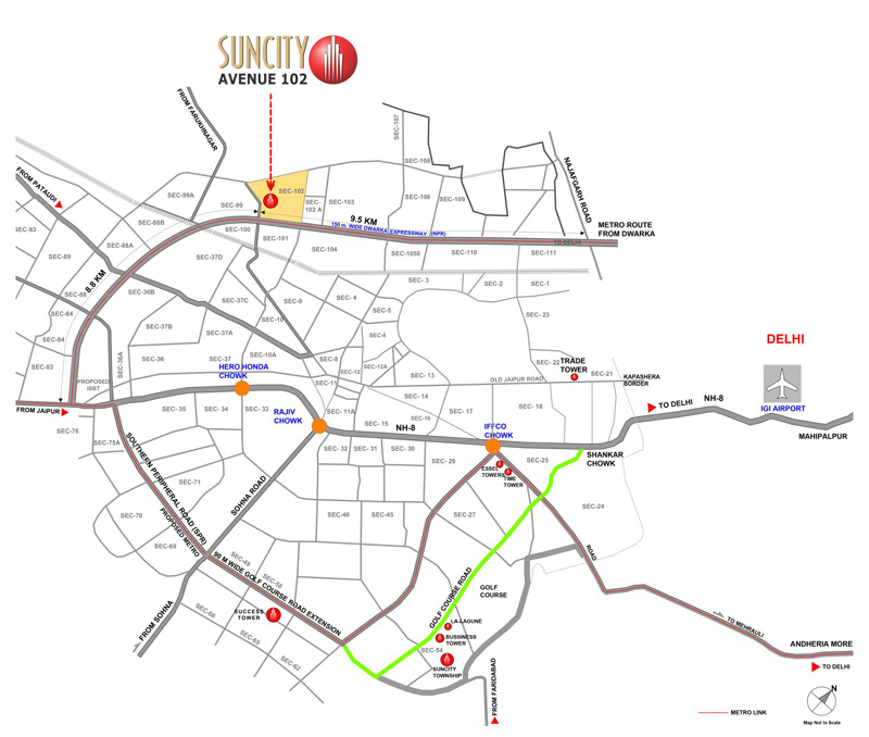 Suncity Avenue 102 Location Map