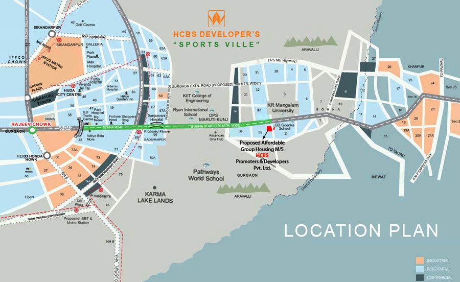 HCBS Sports Ville Location Map