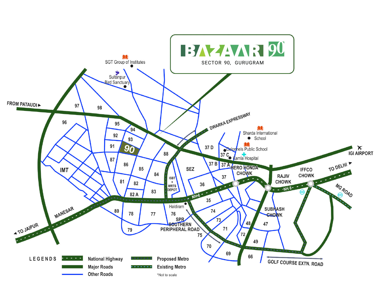 MRG Bazaar 90 Location Map