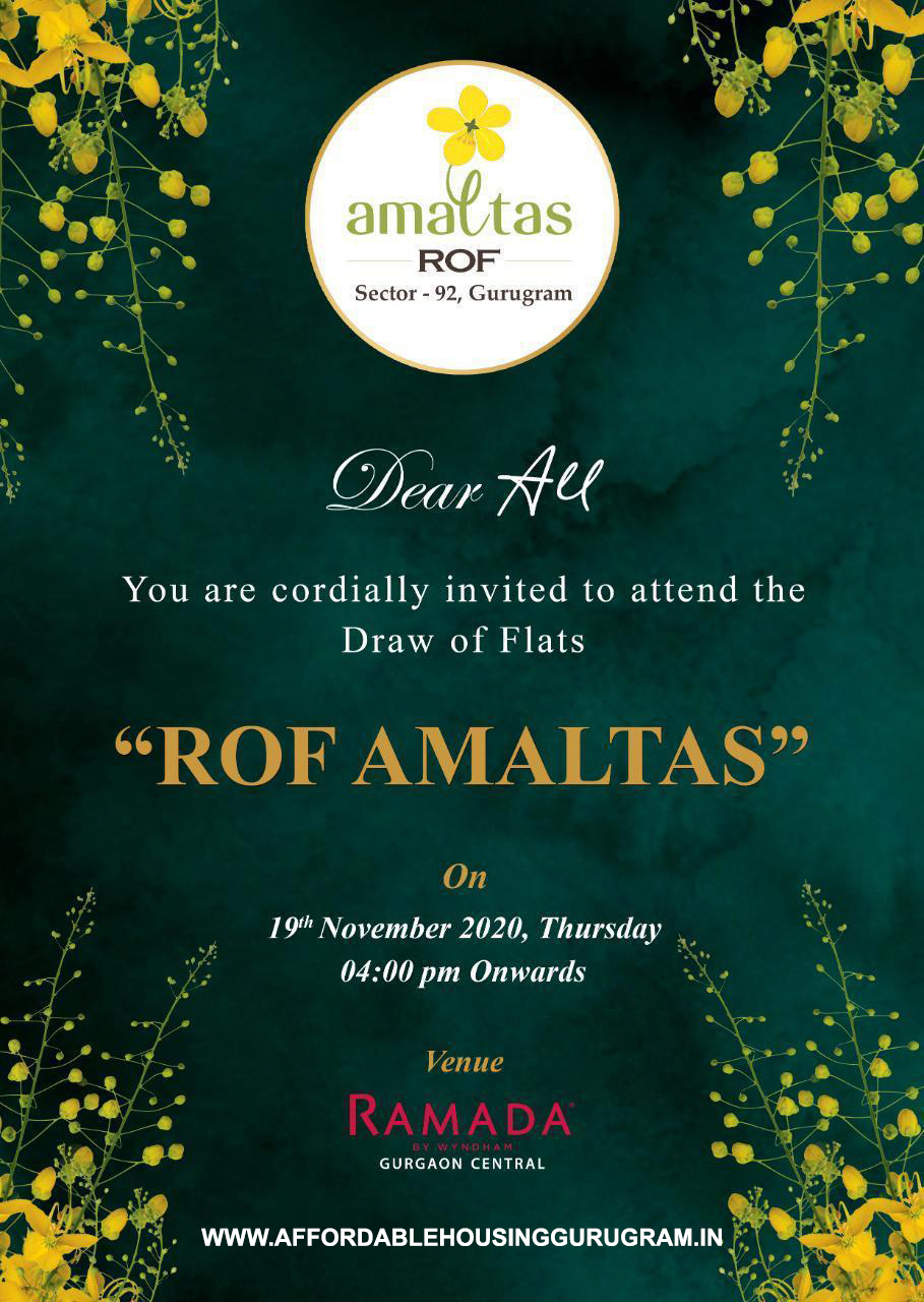 2nd Re-Draw Date ROF Amaltas Sector 92 Gurgaon 19th November 2020